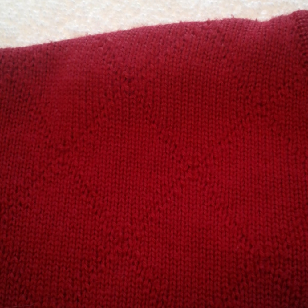 Bogner vintage sweater wool blend red turtleneck - Picture 5 of 12